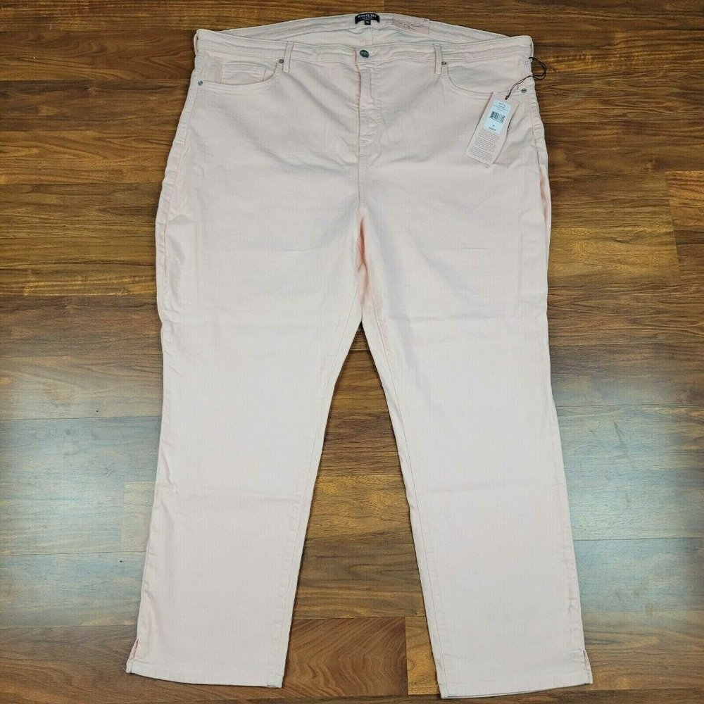 NYDJ Curves 360 Slim Straight Ankle Pink Dust Women Jeans Size 26 (28x29) NWT